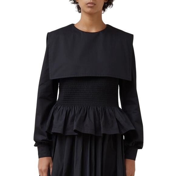 Molly Goddard Lucy Peplum Cotton Poplin Top Whimsygoth Size US 10 (UK 14) - Picture 2 of 15